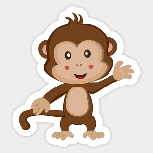 Adorable Cute Monkey Sticker